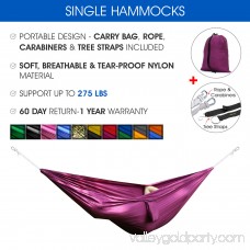 Yes4All Single Lightweight Camping Hammock with Strap & Carry Bag (Blue) 566637613